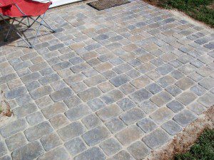 Cobblestone walkway & patio installation, Charlottesville VA