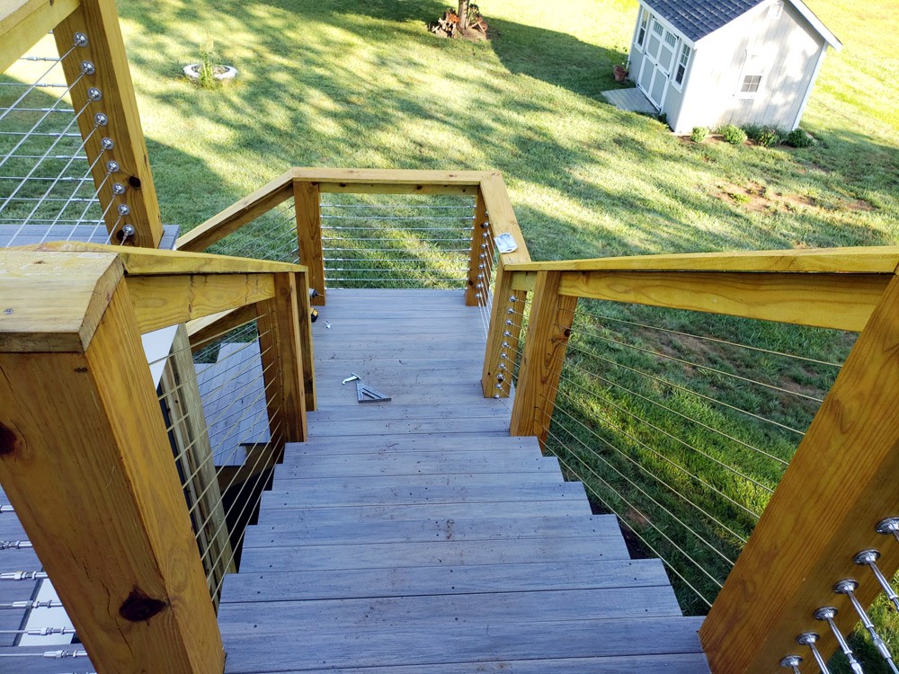 Screen Porch Deck Construction With Patio Below, Ruckersville VA 22968