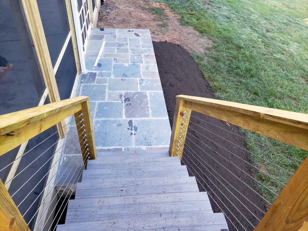 Screen Porch Deck With Patio Below, Ruckersville VA 22968