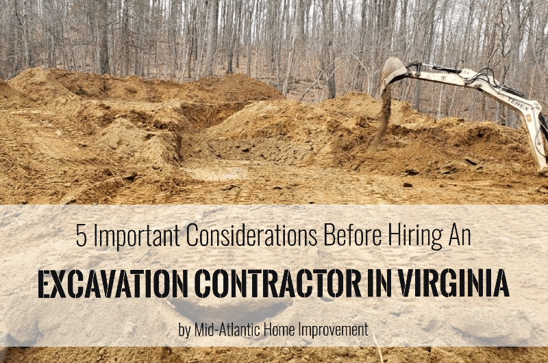 5 Important Considerations Before Hiring an Excavation Contractor in Virginia
